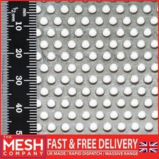 The Mesh Company Perforated Sheet Stainless Steel | 3mm Hole x5mm Pitch 30x30cm