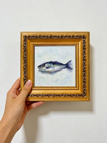 Vintage blue purple fish - vintage,