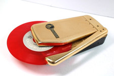 VINTAGE 1950s OLD 8" EMERSON " WONDERGRAM " MINI MID CENTURY ANTIQUE PHONOGRAPH 