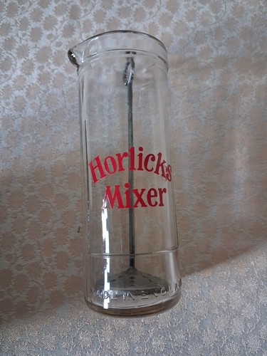 Vintage glass horlicks - glass, mixer