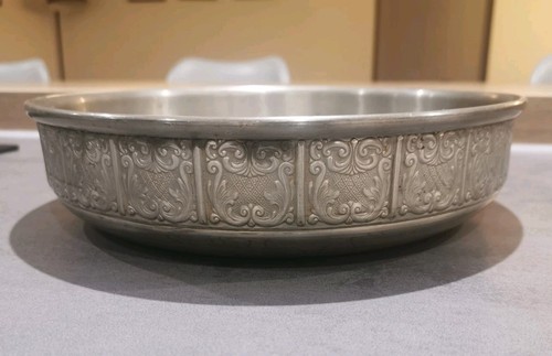 Norway tinn pewter large bowl - norway,