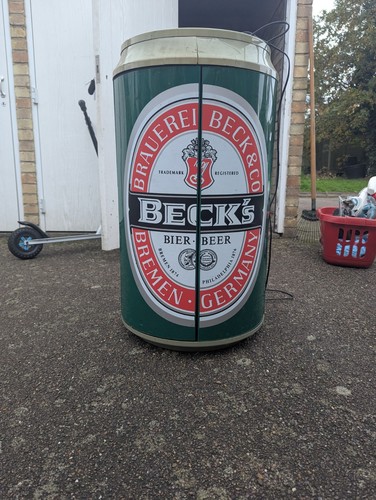 Vintage beck beer can - beer,