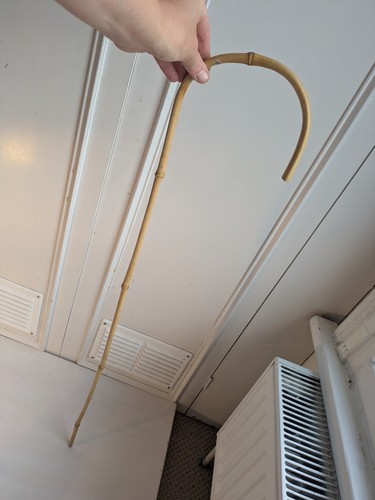 Vintage bamboo walking cane - walking,