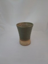 Studio Pottery, Green Glazed Vase With Potter's Mark