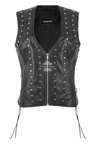 Ladies black studded real - ladies,