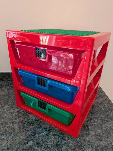 Lego red drawer - 3, rack