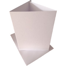 Tri Fold Blank Cards Plain Without Aperture A6 6x4" White 10 Pack Cricut Die Cut