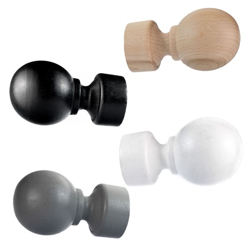 Curtain pole wooden finials - curtain,