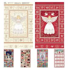 Makower Advent Calendar Panels Cotton Fabric DIY Christmas Countdown Keepsake