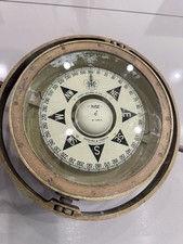 vintage solid brass Henry Browne & Sons Sestrel Brass compass Heavy Nautical