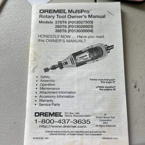 Dremel multipro rotary tool - dremel,