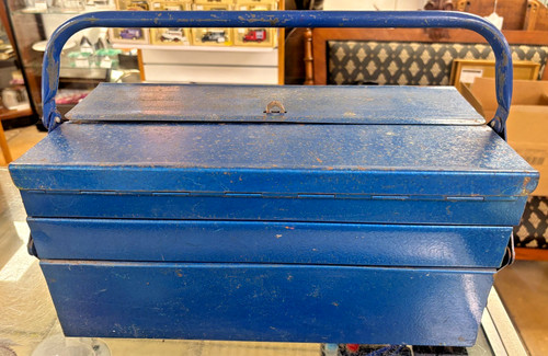 Vintage blue metal industrial - blue,