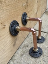 1 Pair Of Copper Pipe Shelf