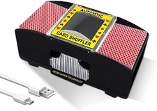 2 Deck Automatic Card Shuffler Battery Operated for Family Party Poker/Blackjack