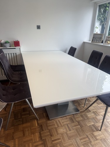 White high gloss dining - high, table