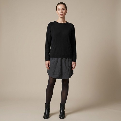Cos black wool cotton - black,
