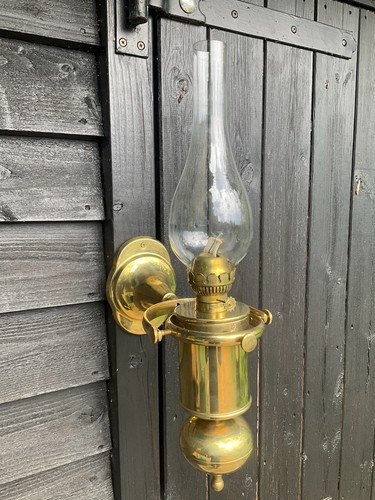 Brass gimbal oil lamp - gimbal,