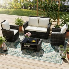 4 Piece Rattan Garden