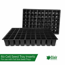 60 Cell Bedding Plant Pack Tray Inserts for Full Size Seed Propagator Trays