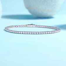 3ct Tennis Bracelet White Gold Diamond Test Pass VVS1/D Lab-Created 16cm LED Box