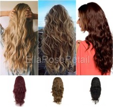 KOKO HALF HEAD 1/2 WIG HAIR PIECE BEACH WAVE 26" SYNTHETIC  JUST LIKE REAL HAIR