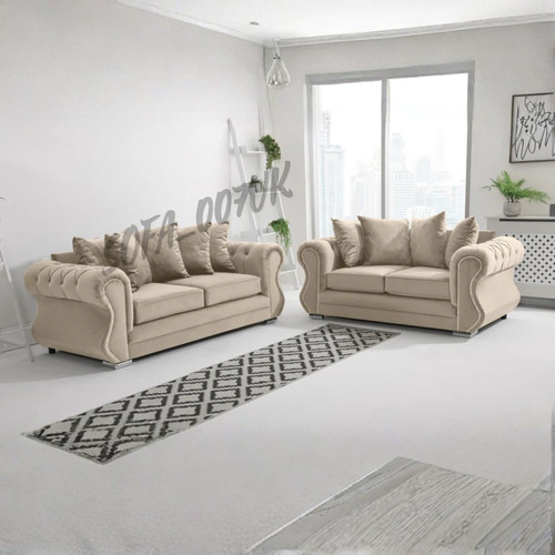 Luxury raven sofa set plush - luxury,