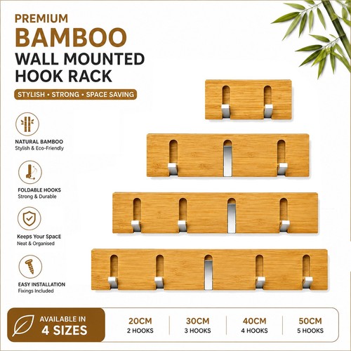 Bamboo coat rack wall - coat,