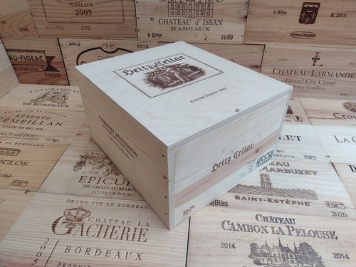 Wooden wine box crate with - box,