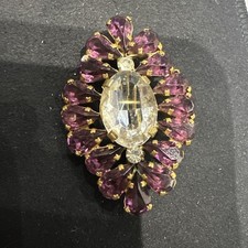 Victorian Purple Paste Brooch