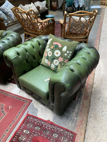 Vintage green chestfield - green, club