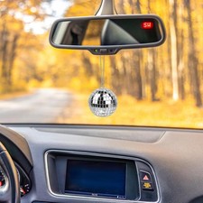 Mirror Disco Ball Hanging Disco Ball Car Accessory Car Mirror Hanging Ornament