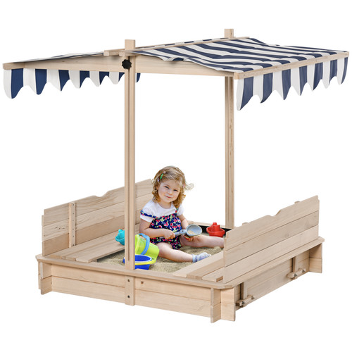 Kids wooden sandpit with - sandpit,