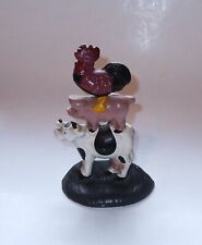 Farm Cast Iron Door Stop Animals Chicken Rooster Pig & Cow Metal Vintage