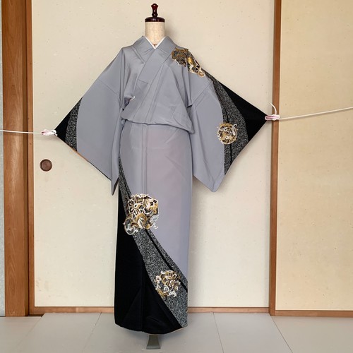 Japanese silk dance kimono - japanese,