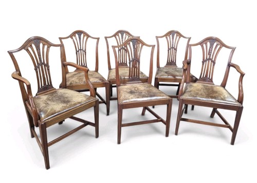 Set mahogany dining - set, 6