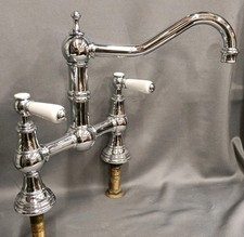 PERRIN & ROWE / SHAWS CHROME KITCHEN MIXER TAPS FULLY RECONDITIONED EXCELLENT 