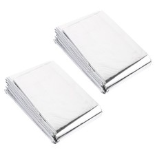  2 Pcs Foil Insulation Sheet Camping Waterproof Space Blanket Emergency Survival