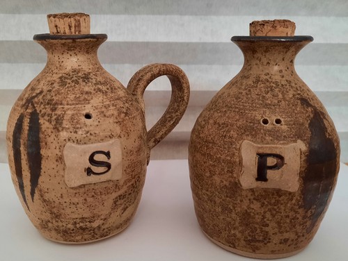 Stoneware studio pottery salt - stoneware,