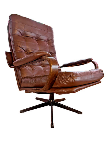 Vintage leather swivel - vintage,