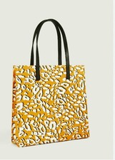 NEW Ted Baker London Tote Leather Handbag Yellow Shoulder Bag