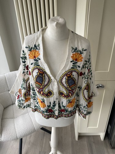 Zara white boho embroidered - boho,