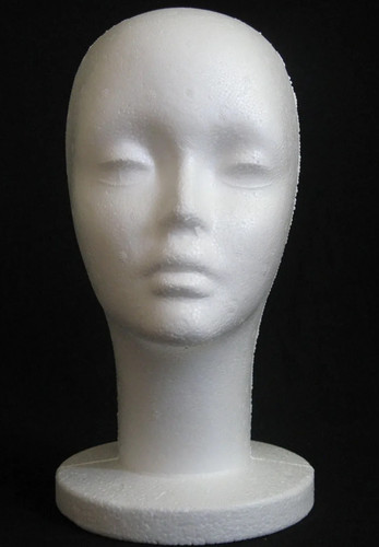 Polystyrene foam head - polystyrene, dummy