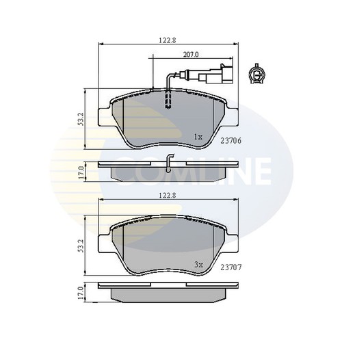 Brake pads set for - brake, fiat