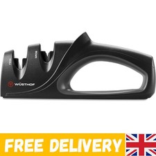 Wusthof Precision Edge 2 Two-Stage Knife Sharpener – Black, Compact & Durable