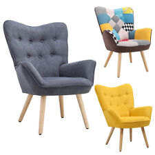 Small Wing Back Armchair Lounge Single High Back Sofa Living Room Fireside Chair