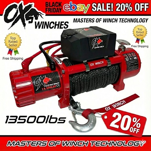 Electric winch 12v 13500lbs - electric,