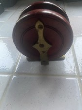 Antique Wooden Brass Fishing