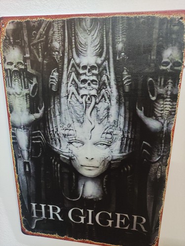 Giger metal sign kitchen - metal, sign,