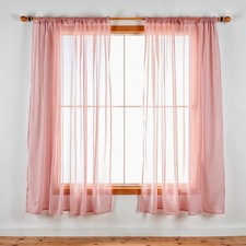Voile Curtains Pair (2 Panels) Of Lucy Voile Net Slot Top Panels - Top Quality