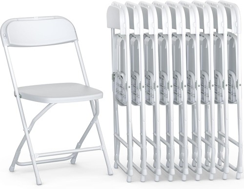 Pcs plastic folding chairs - 9,